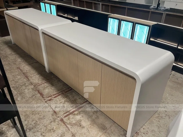 Dark Beverage Back Bar Refrigerator Counter
