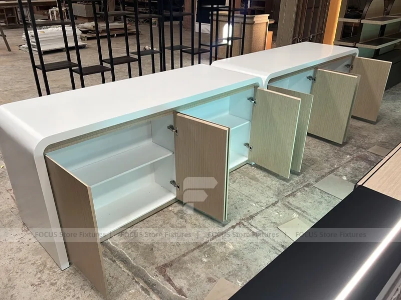 Dark Beverage Back Bar Refrigerator Counter