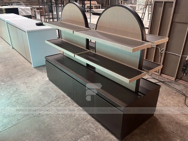 Dark Beverage Back Bar Refrigerator Counter