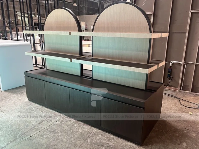 Dark Beverage Back Bar Refrigerator Counter