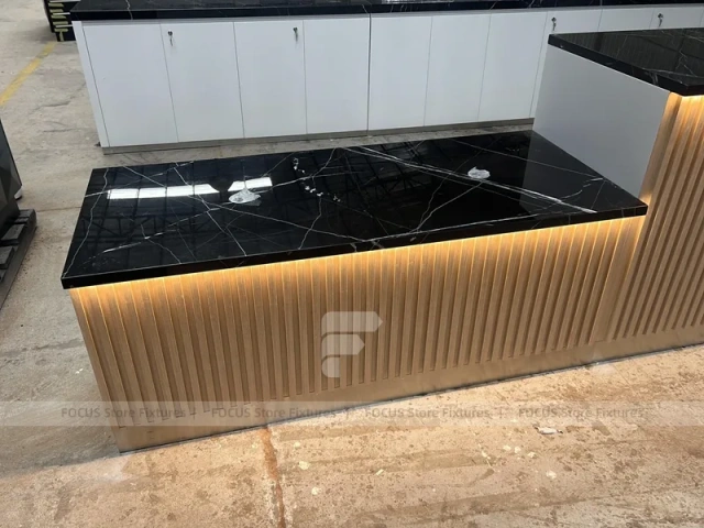 Dark Beverage Back Bar Refrigerator Counter