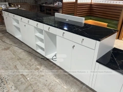Dark Beverage Back Bar Refrigerator Counter