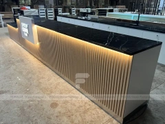 Dark Beverage Back Bar Refrigerator Counter