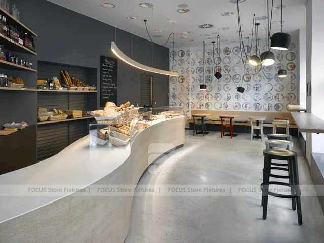 Dark Gray Bakery Coffee Bar Layout