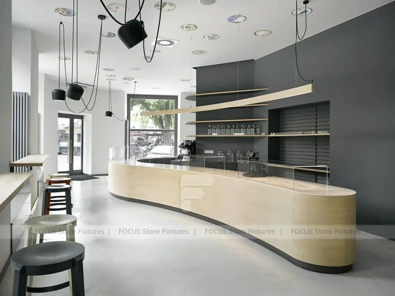 Dark Gray Bakery Coffee Bar Layout