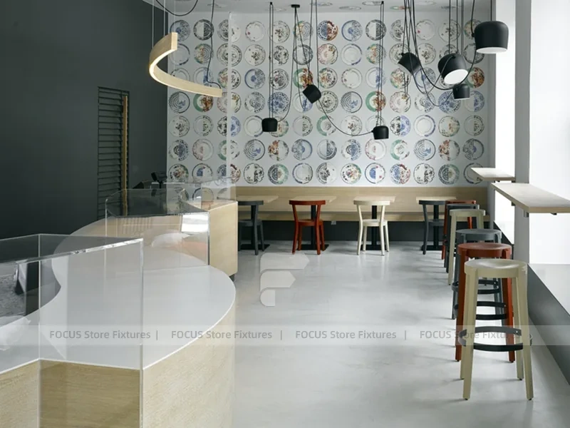 Dark Gray Bakery Coffee Bar Layout