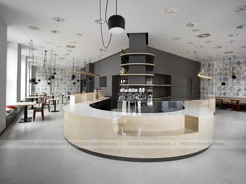 Dark Gray Bakery Coffee Bar Layout