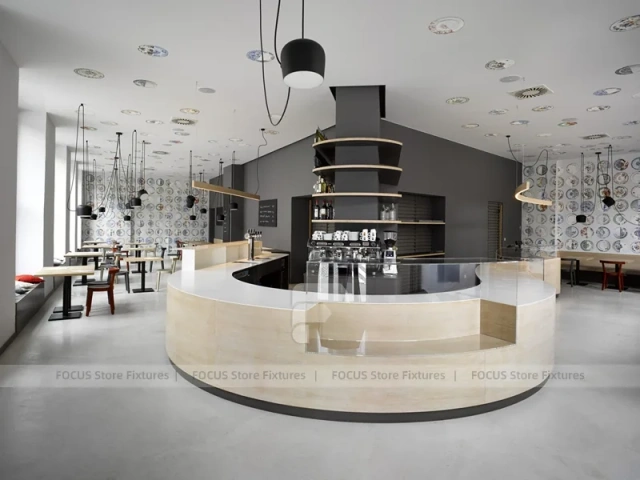 Dark Gray Bakery Coffee Bar Layout