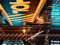 Dark Industrial Beverage Night Bar Layout