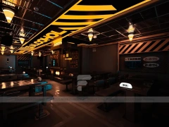 Dark Industrial Beverage Night Bar Layout