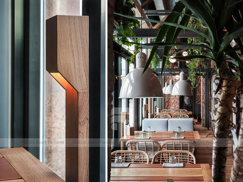 Dark Industrial Coffee Bar Counter Layout