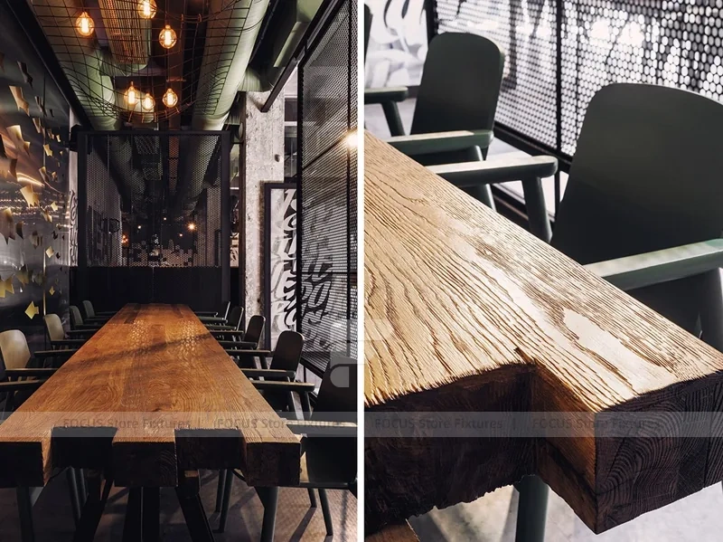 Dark Industrial Coffee Bar Counter Layout