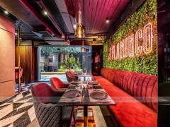 Dark Lounge Coffee Shop Seating Area
