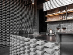 Dark Marble Dessert Cafe Table Styling