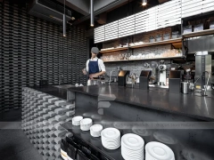 Dark Marble Dessert Cafe Table Styling