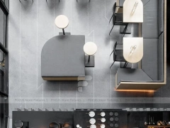 Dark Marble Dessert Cafe Table Styling