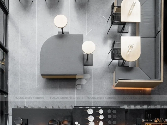 Dark Marble Dessert Cafe Table Styling