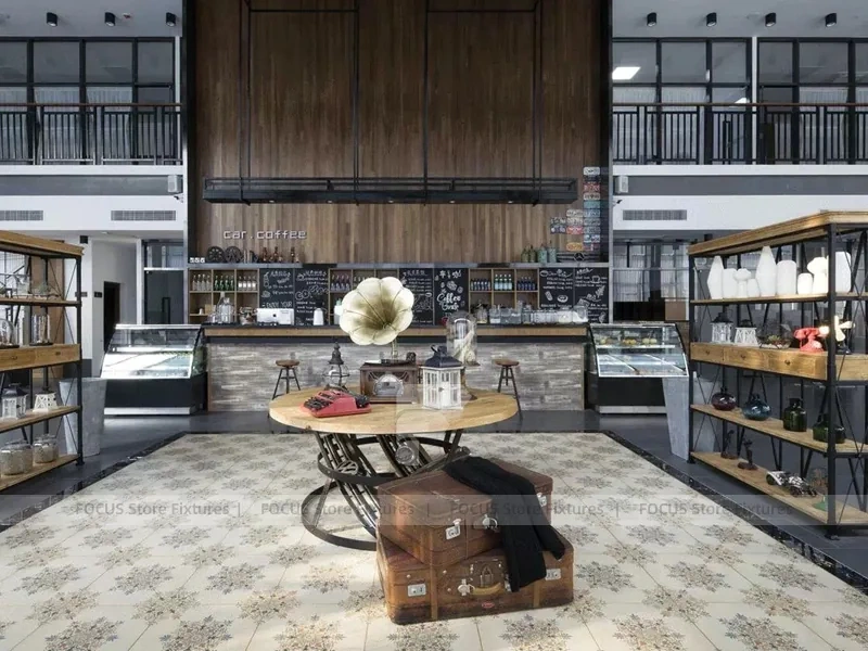 Dark Marble Dessert Cafe Table Styling