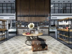 Dark Marble Dessert Cafe Table Styling