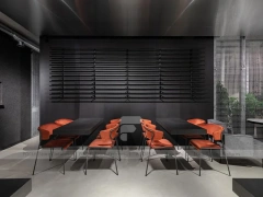 Dark Purple Beverage Bar Counter Layout