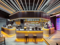 Dark Purple Beverage Island Counter