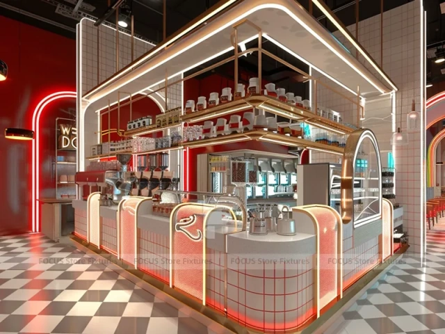 Dark Wood Coffee Bistro Bar Layout
