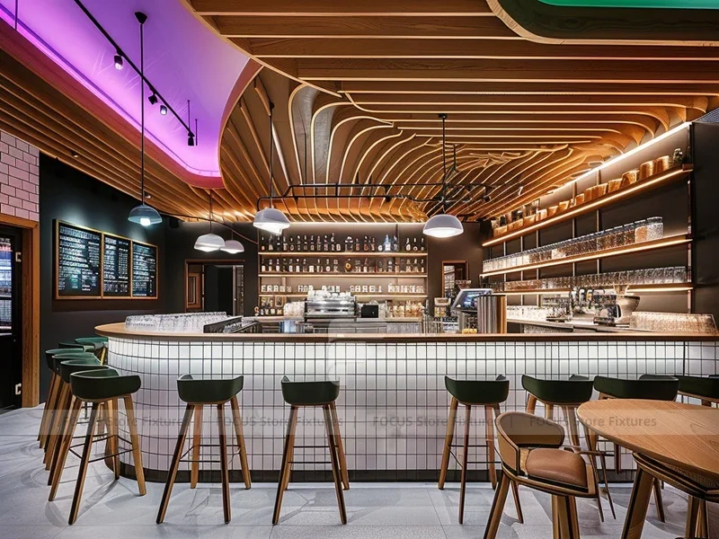 Dark Wood Coffee Bistro Bar Layout