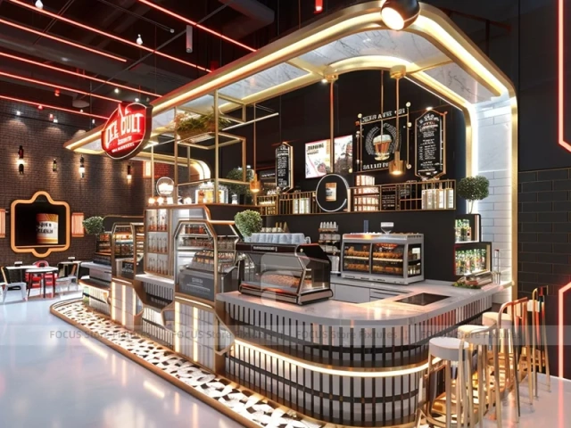Dark Wood Coffee Bistro Bar Layout