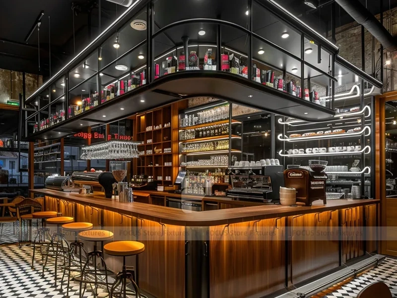 Double Decker Coffee Bar Island Counter