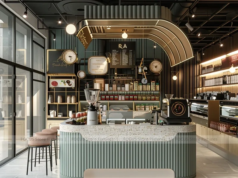 Double Decker Coffee Bar Island Counter