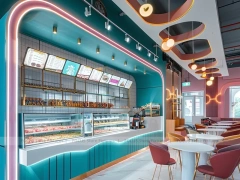 Double Decker Coffee Bar Island Counter