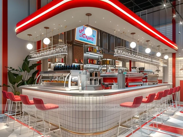 Double Decker Coffee Bar Island Counter