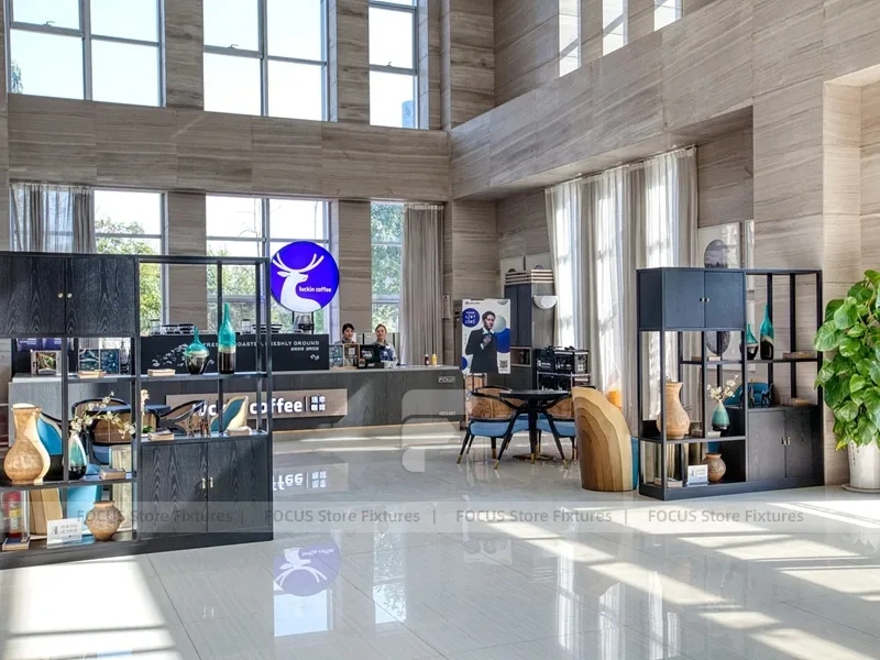 Double Height Coffee Shop Lobby Layout