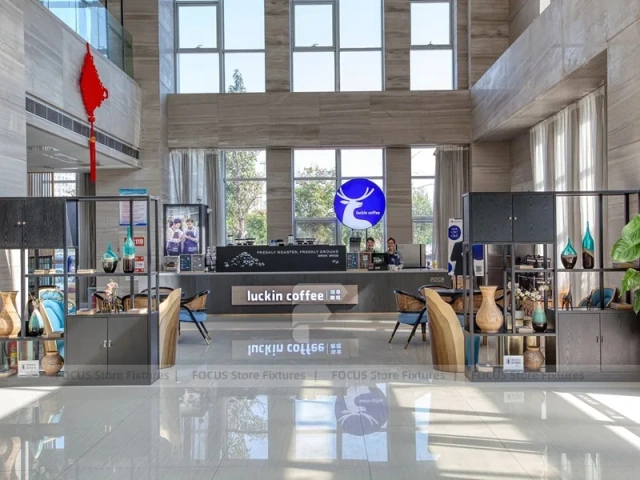 Double Height Coffee Shop Lobby Layout