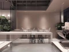 Double Height Wood Coffee Roastery Bar