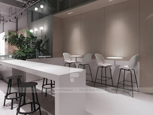 Double Height Wood Coffee Roastery Bar