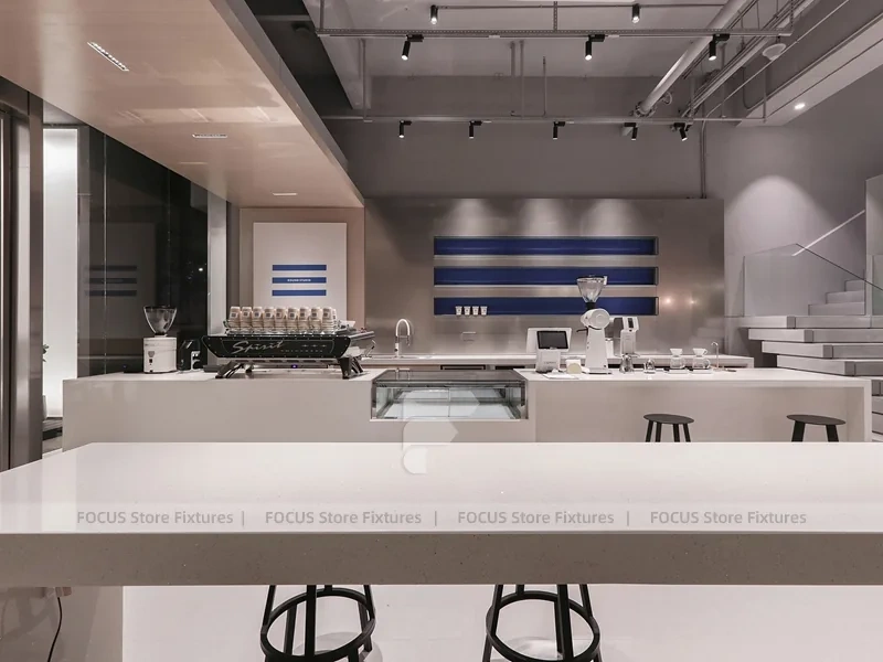 Double Height Wood Coffee Roastery Bar