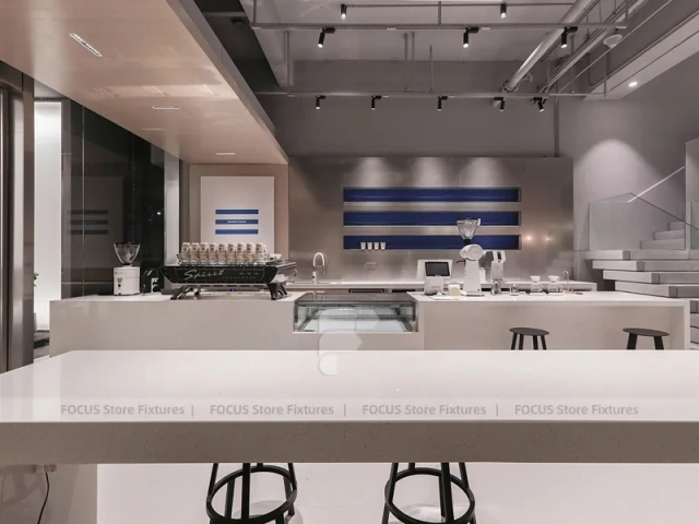 Double Height Wood Coffee Roastery Bar