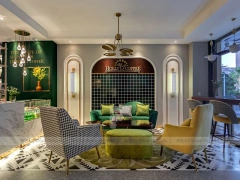 Framed Window Beverage Cafe Entrance Design