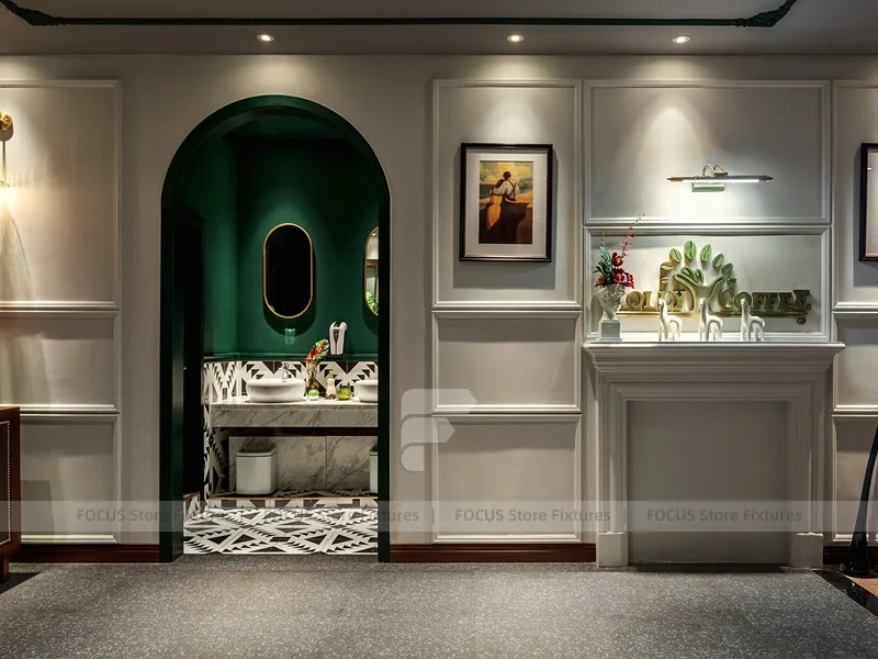 Framed Window Beverage Cafe Entrance Design