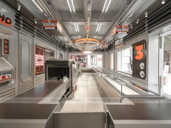 Futuristic Beverage Shop Service Line Layout