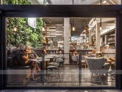 Glass Front Coffee Shop Lounge Layout