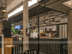 Glass Front Coffee Shop Lounge Layout