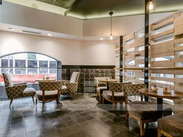 Glass Front Coffee Shop Lounge Layout