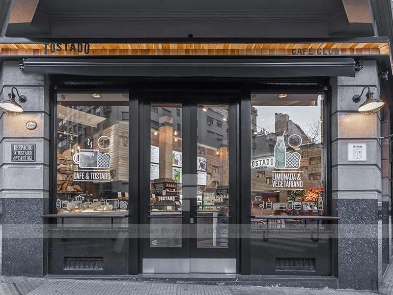 Glass Front Coffee Shop Lounge Layout