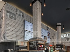 Glass Front Coffee Shop Lounge Layout