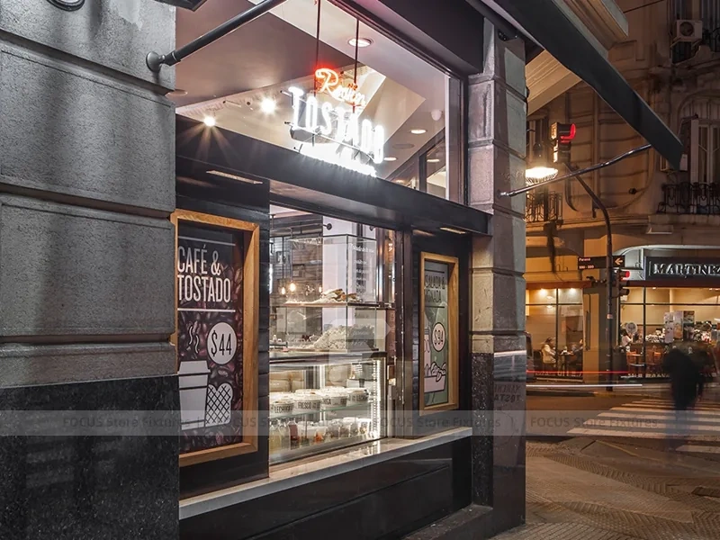 Glass Front Coffee Shop Lounge Layout