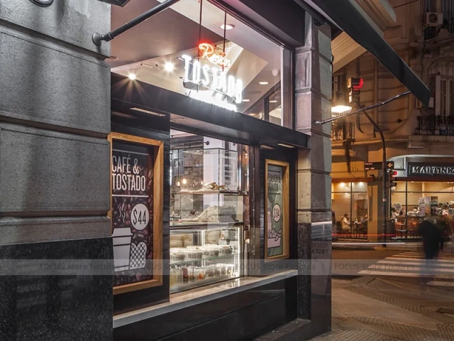 Glass Front Coffee Shop Lounge Layout