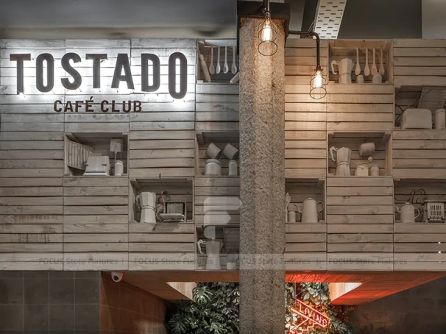 Glass Front Coffee Shop Lounge Layout