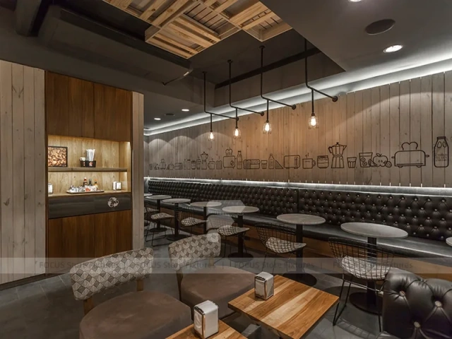 Glass Front Coffee Shop Lounge Layout